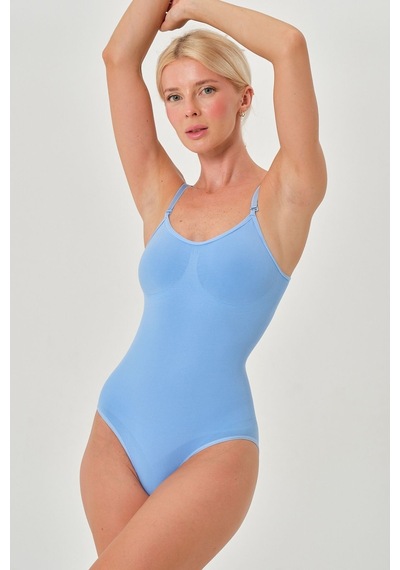 Mistirik Mamey Model Örme Kumaş Toparlayıcı Çıtçıtlı Body Buz Mavi Renk Zıbın 4 Buz Mavi