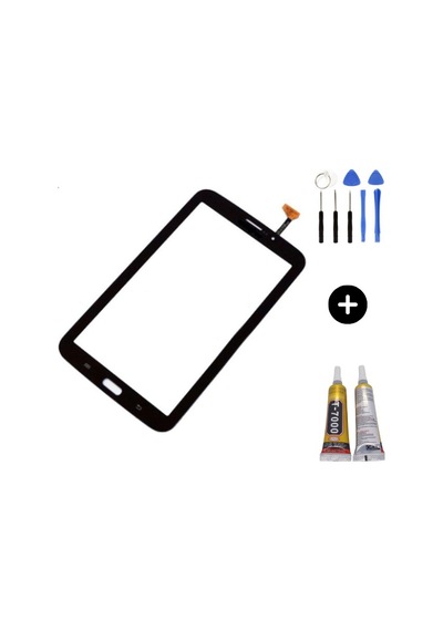 Samsung Galaxy Tab 3 Sm-t212 Uyumlu Dokunmatik Siyah + Montaj Seti