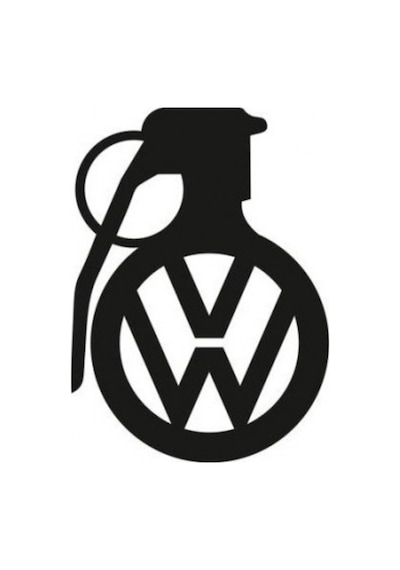 Volkswagen Araba Komik El Bombası Sticker Yapıştırma
