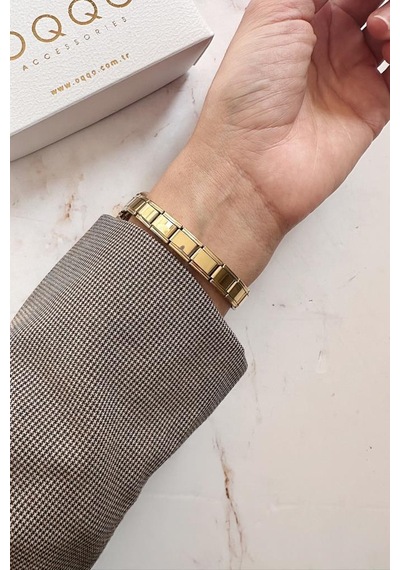 Thena Gold Kare Kadın Kol Saati Altın