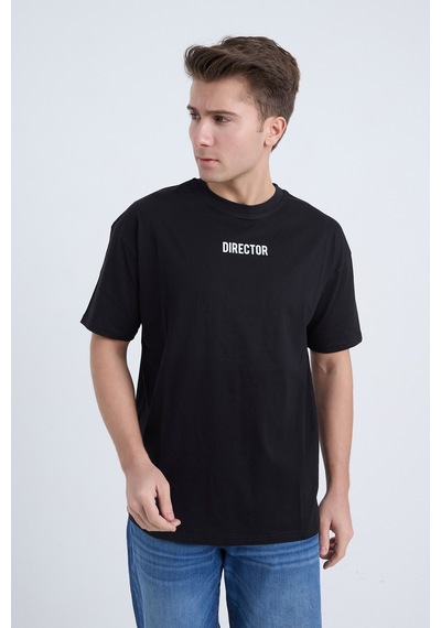 Velvoria Unisex Oversize Siyah Director T-shirt