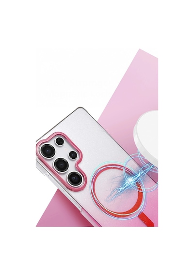 Samsung Galaxy Uyumlu S24 Ultra Glossy Magsafe Kapak - Mavi İtdark46237