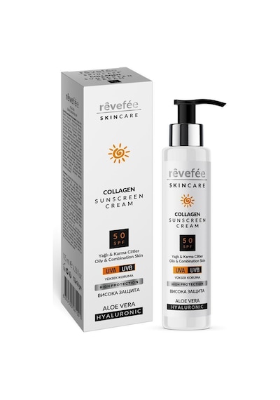 Skincare Yağlı Ve Karma Ciltler Için 125 Ml Güneş Kremi Kolajen&aloe Vera&hyalüronik Asit