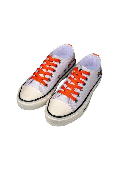 Kadın Vegan Beyaz Sneakers - Looney Tunes Bugs Bunny Space Jam Tasarım Çok Renkli