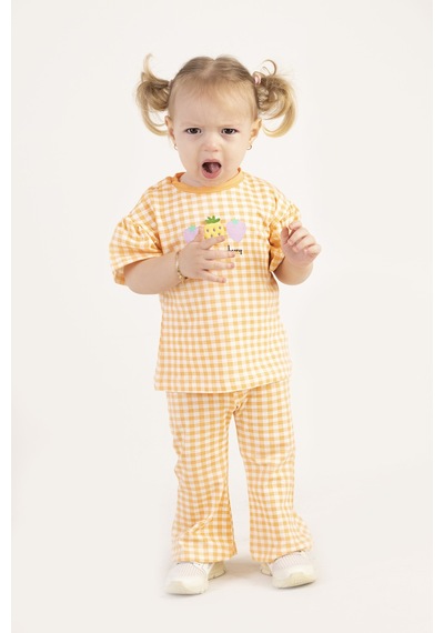 Harika Kids Kız Bebek İspanol Paça Alt-üst Takım 001