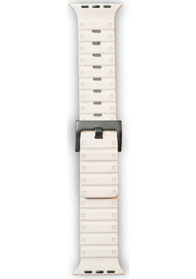 Cosmotex Newface Apple Uyumlu Watch 42mm Magnus Mıknatıslı Silikon Kordon - Yıldız Işığı