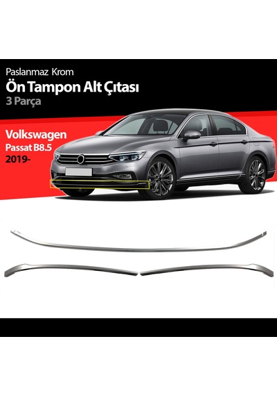 Volkswagen Passat B8.5 Ön Tampon Alt Çıtası Kromu 2019 Sonrası