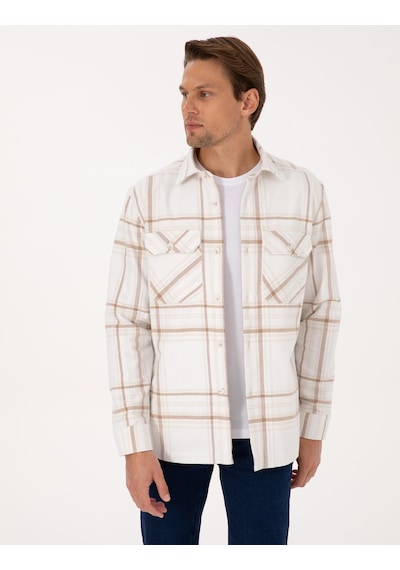 Pierre Cardin Erkek Vizon Gömlek Desenli 50312357-vr052 Vizon