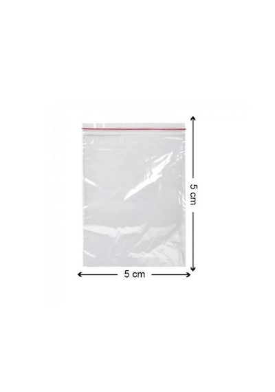 Kilitli Torba 5x5 Cm 100'lü Kilitli Buzdolabı Poşeti Şeffaf Naylon Torba Kilitli Saklama Poşeti