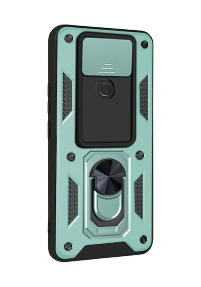 Uryport Xiaomi Redmi Note 9 4g Kılıf Pars Lens Yüzüklü Silikon - Yeşil