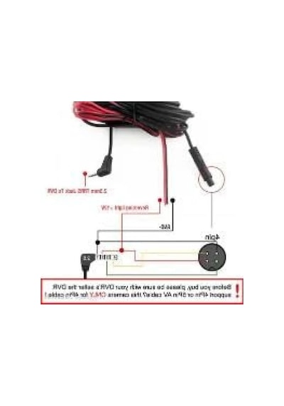 4 Pin 2.5 Mm Araç Geri Görüş Kamerası Kablosu - 5 Metre