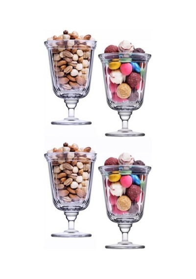68126 Kristal Cam Facade Dondurmalık, Cup 4'lü Şeffaf