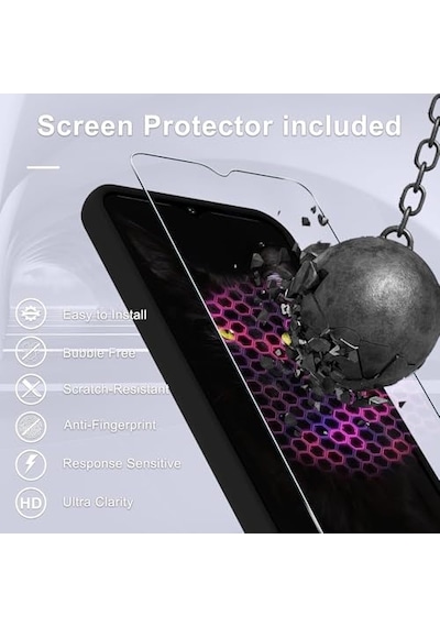 Samsung Galaxy Uyumlu A35 Silikon Kılıf Tam Koruma, Darbeye Dayanıklı Ekran Koruyucu Dahil Yumuşak, Çizilmeyi Önle Diğer