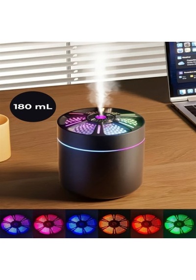 Yuvarlak Petek Tasarımlı Rgb Nemlendiricı Çok Renkli