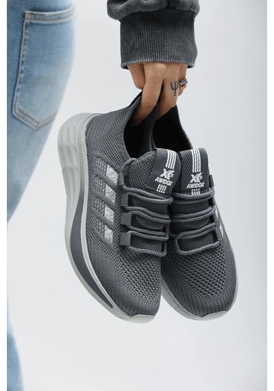 2201-awıdox Anatomik Tabanlı Unisex Bağcıksız Sneakers Ayakkabı Füme
