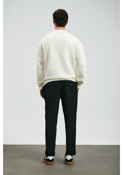 Lufian Erkek Sımba Sweatshirt 112030175 Kırık Beyaz Kırık Beyaz