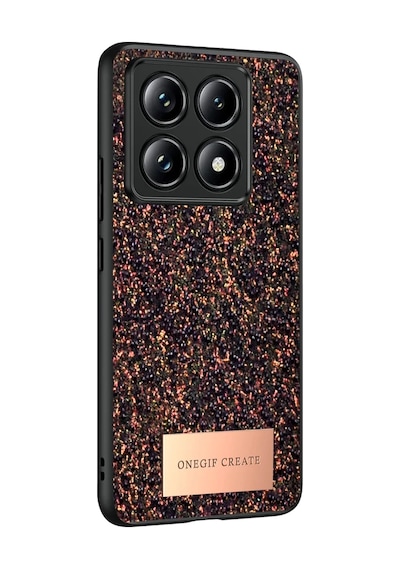 Onegif Xiaomi Mi 14t Pro Bright Simli Kapak - Derin Mor 0.2M-Çok Renkli