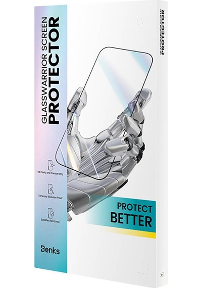 Apple iPhone 15 Uyumlu Benks Glass Warrior Hd Görüntü Cam Ekran Koruyucu Uygulama Aparatlı