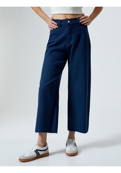 Koton Geniş Kısa Paça Kot Pantolon Yüksek Bel - Sandra Jeans Lacivert 4sal40007mw 4SAL40007MW701 Lacivert Koton Geniş Kısa Paça Kot Pantolon Yüksek Bel - Sandra Jeans Lacivert 4sal40007mw 4SAL40007MW701 Lacivert