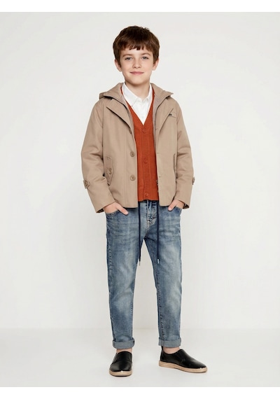 Xo Kids Erkek Çocuk 4lü Alt Üst Takım 6-9 Yaş 13206 Bej - Turuncu