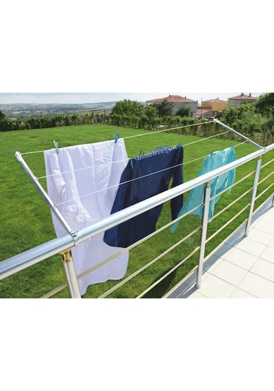 Balkon Çamaşır Askılığı Çamaşır Kurutma Askısı Küpeşte Alüminyum