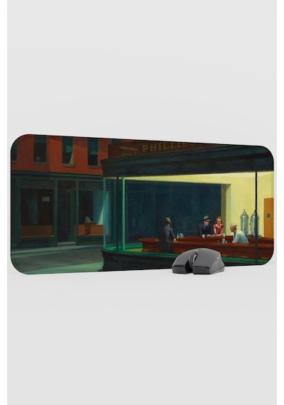 Nighthawks Gece Kuşları Tablo Hopper V5 70x30 Xl Gaming Kauçuk Kaymaz Taban Mouse Pad Fare Altlığı