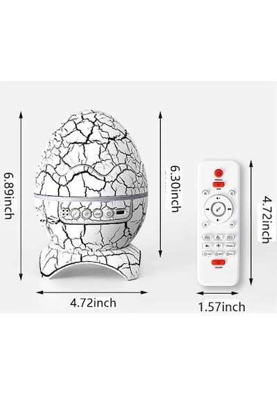 Yumurta - 484 - Şeklinde Su Dalgalı Bluetooth Speaker Lamba - Glblseme - Renkli Şarjlı
