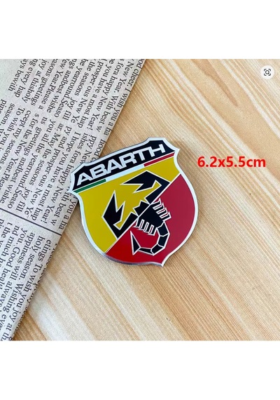 Fiat Abarth Logo 3d Abarth Amblem Aliminyum Abarth Rozet Çıkartma 3 Parça Set İthal