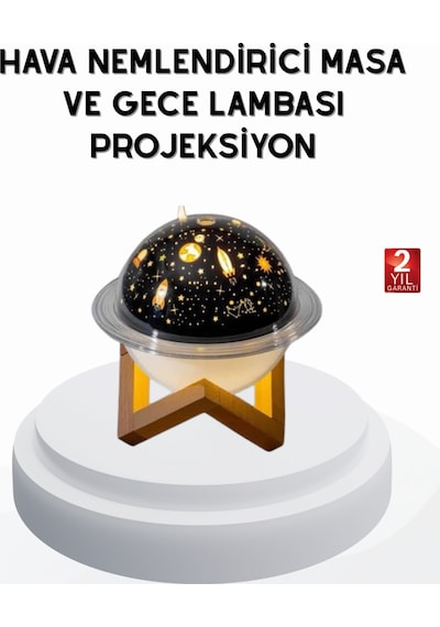 Usb Mini Hava Nemlendirici Ve Projeksiyon Lamba Taşınabilir, Sessiz, Dekoratif Aromaterapi Cihazı Çok Renkli