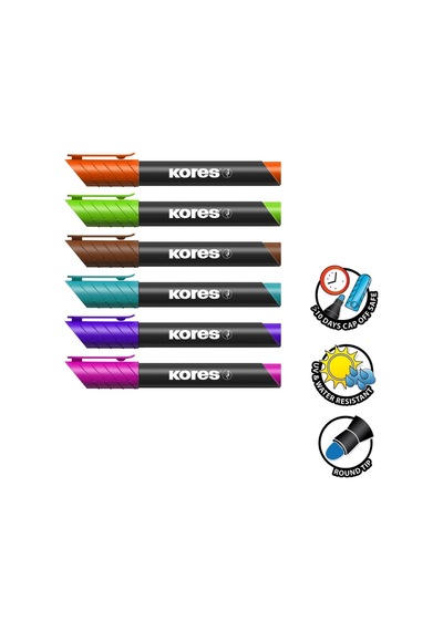 Permanent Marker Xp1 6'lı Set Permanent Kalem Çok Renkli