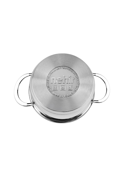 Nehir Silver 6 Parça Paslanmaz Çelik Mini Tencere Seti (12-14-16 cm)