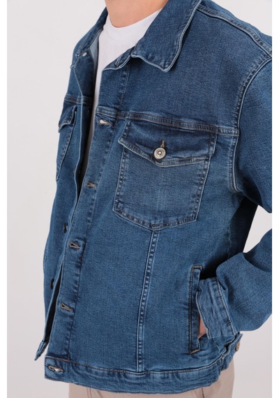 Five Pocket Fp24a1099-w104 Erkek Davıd Denim Ceket Dark Blue
