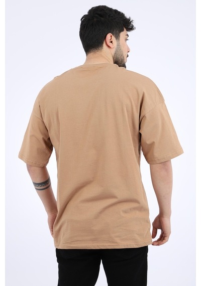 Stil Kombin Düz Basic Oversize Erkek Tişört Bld