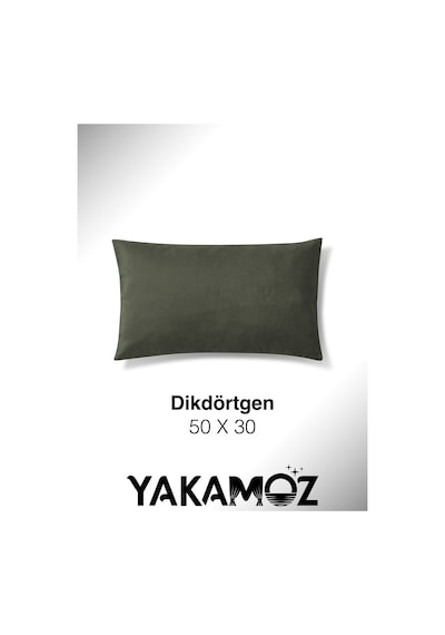 Sarmaşık Yeşili Kırlent , Yastık Kılıfı Kadife Görünümlü Velvet Touch Serisi Sarmaşık Yeşili