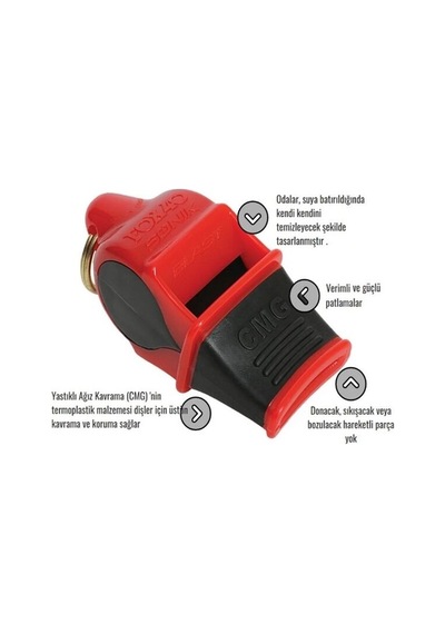 Fox40 9203 Sonik Blast Safety Cmg İpli Düdük Mavi Mavi