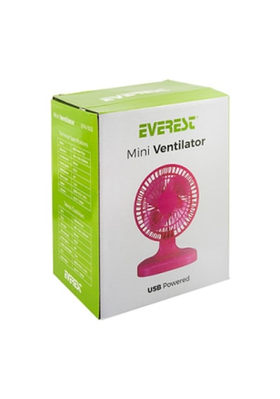 Everest EFN-503 Masaüstü USB Fan Pembe