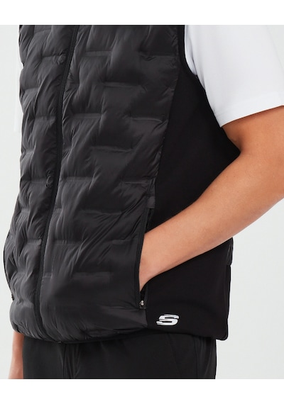 Skechers Outerwear M Padded Lightweight Vest Erkek Siyah Yelek S241154-001