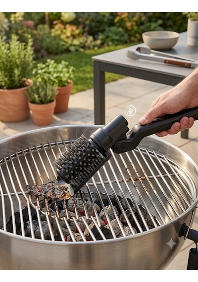 KRAFT HART Mangal Temizleme Fırçası Çelik Tel Izgara Temizleyici Barbekü Fırçası
