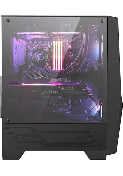 MSI Mag Forge 100R Temperli Cam 2 x 120 MM ARGB Fanlı ATX Oyuncu Bilgisayar Kasası Siyah