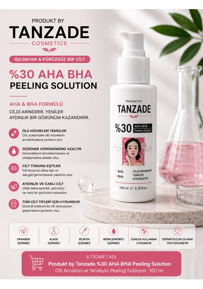 Produkt By Tanzade %30 Aha Bha Cilt Arındırıcı Ve Yenileyici Bakım Serumu 100 Ml