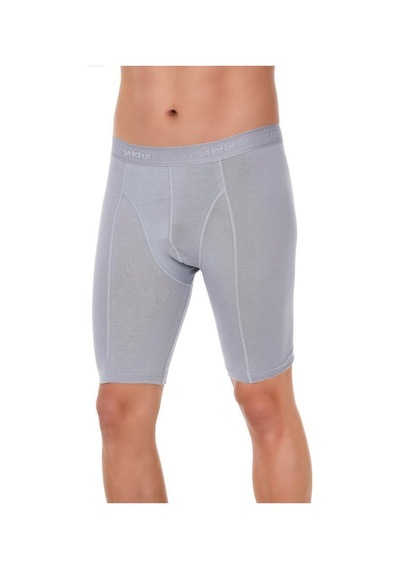 6 Adet Erkek Modal Uzun Boxer Short Gri 162 001