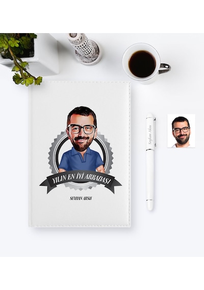 Kişiye Özel Yılın En İyi Arkadaşı Karikatürlü 2021 Ajanda Kalem S N11.536