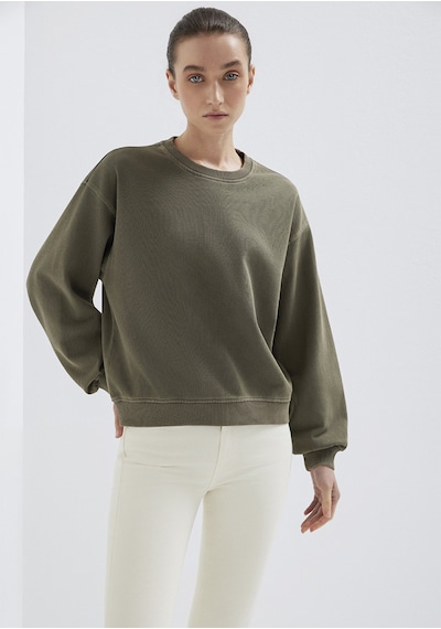 Mavi - Bisiklet Yaka Haki Sweatshirt 1s10475-80769 Haki