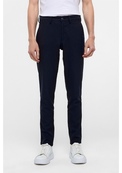 Süvari Lacivert Slim Fit Desenli Kumaş Pantolon-38292 Lacivert