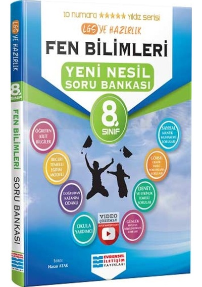 8.Sınıf Fen Bilimleri Video Çözümlü Soru Bankası -  Evrensel İletişim Yayınları