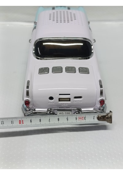 Klasik Model Taşınabilir Klasik Araba Kablosuz Bluetooth Hoparlör Speaker Fm Radyo Sd Kart Usb - Mav