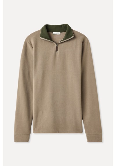 Mudo Erkek Erkek Vizon Rengi Fermuarlı Dik Yaka Sweatshirt 1263858