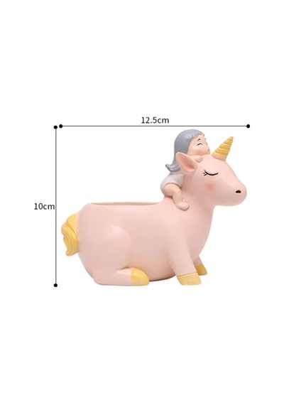 Unicornlu Kız Kaktüs Saksısı