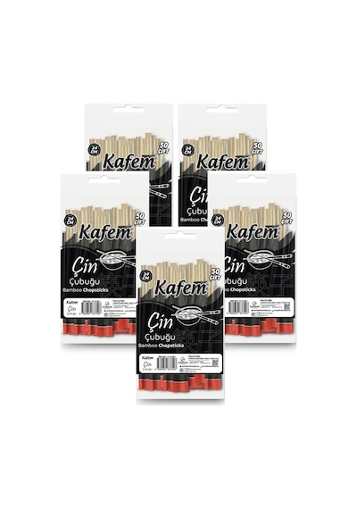 Bambu Çin Çubuğu (Chopsticks) 24 CM - 50 Çift x 5 Paket - Kafem