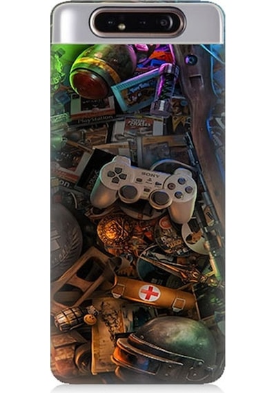 Samsung Galaxy A80 Uyumlu Oyuncu Gamer Desenli Silikon Kılıf